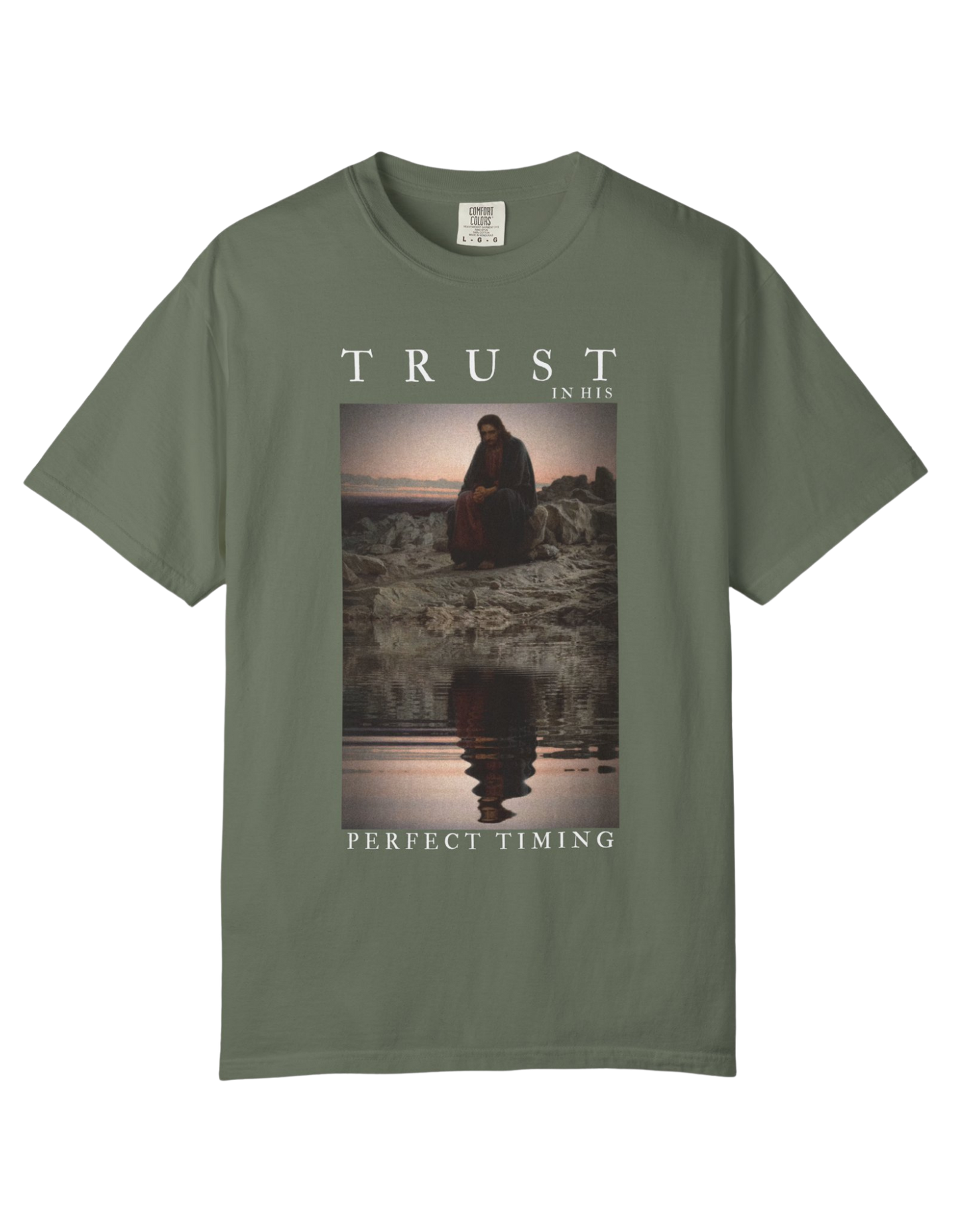 "Trust In His Perfect Timing" Unisex Heavy Tee