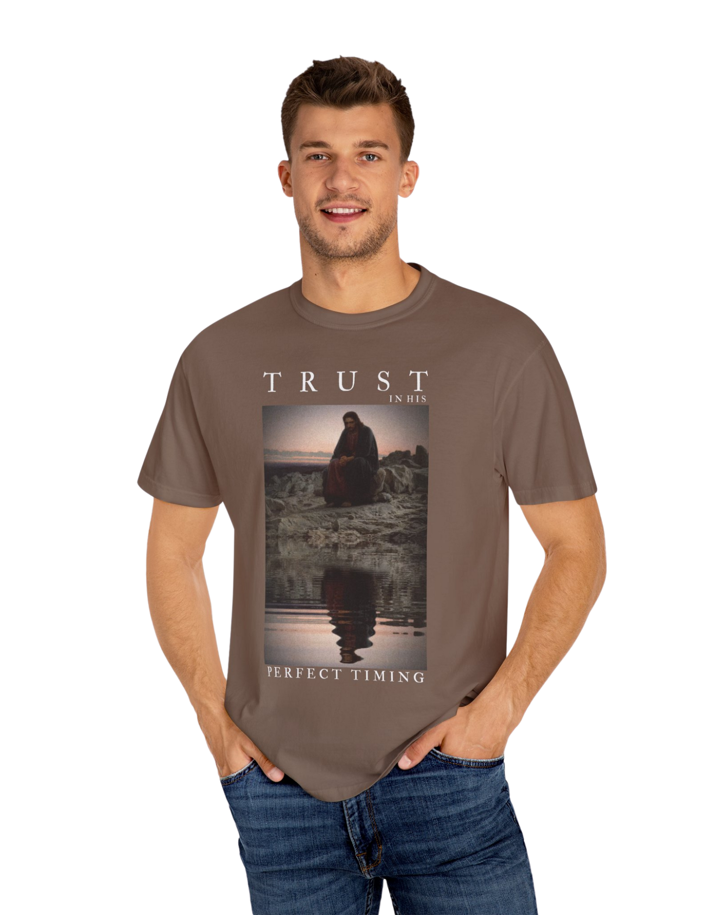 "Trust In His Perfect Timing" Unisex Heavy Tee