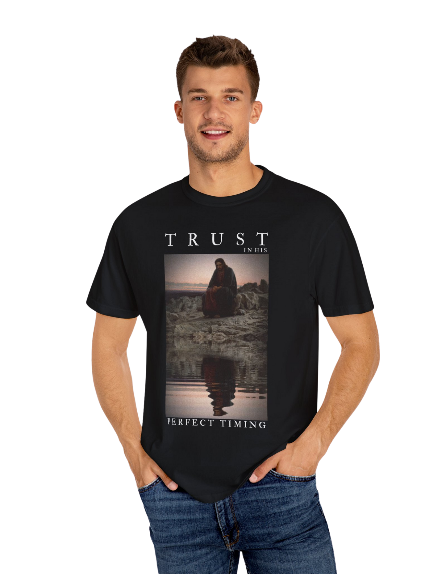 "Trust In His Perfect Timing" Unisex Heavy Tee