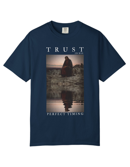 "Trust In His Perfect Timing" Unisex Heavy Tee