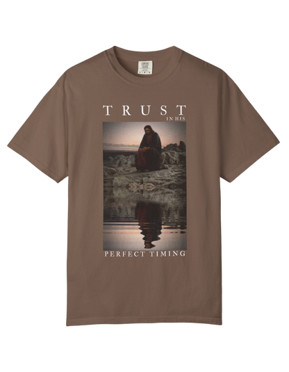 "Trust In His Perfect Timing" Unisex Heavy Tee
