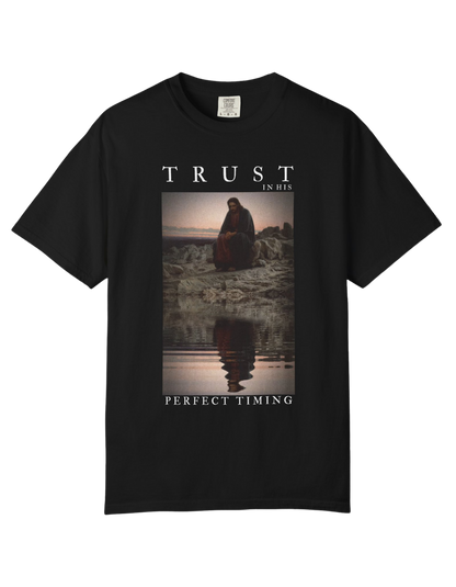 "Trust In His Perfect Timing" Unisex Heavy Tee