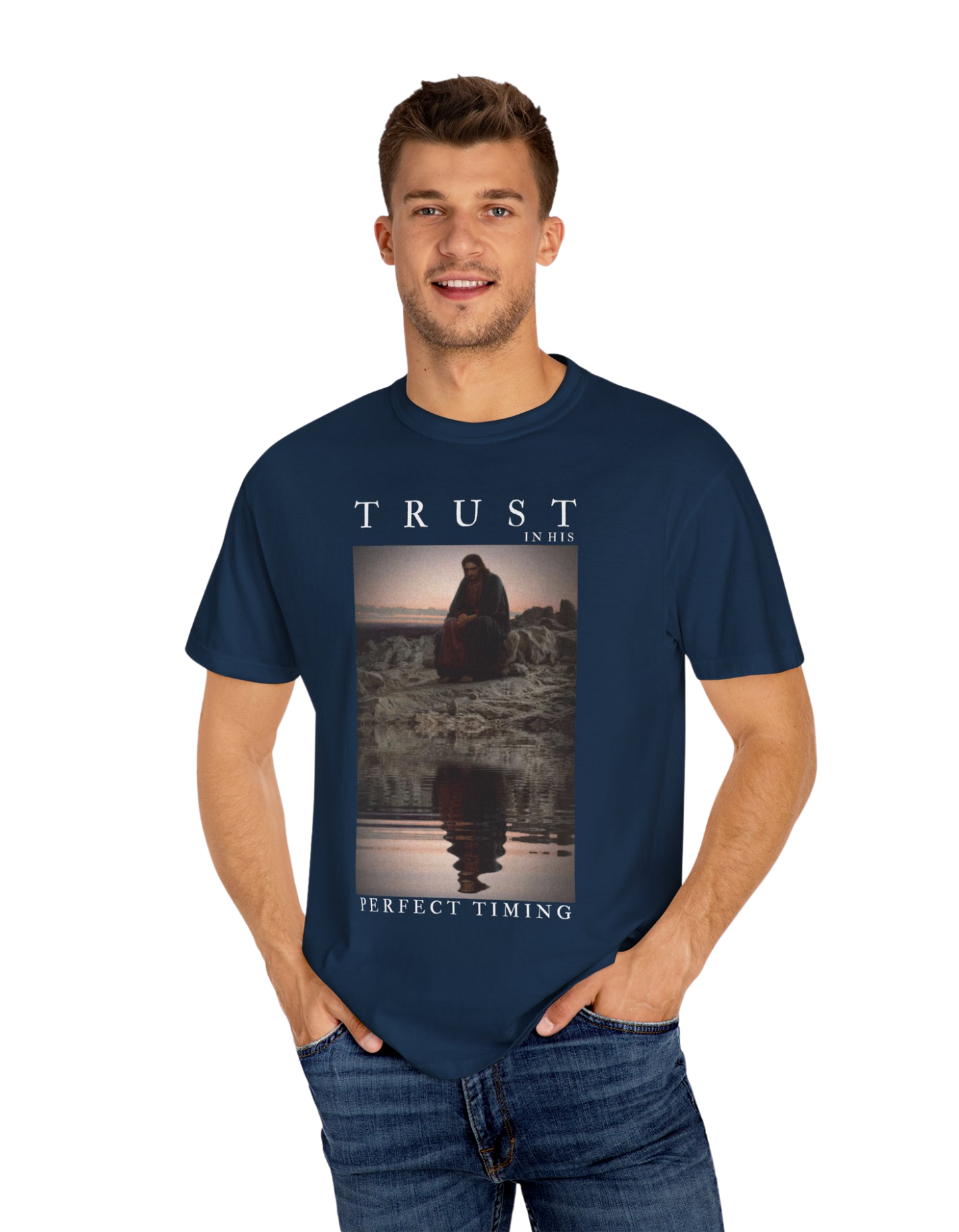"Trust In His Perfect Timing" Unisex Heavy Tee