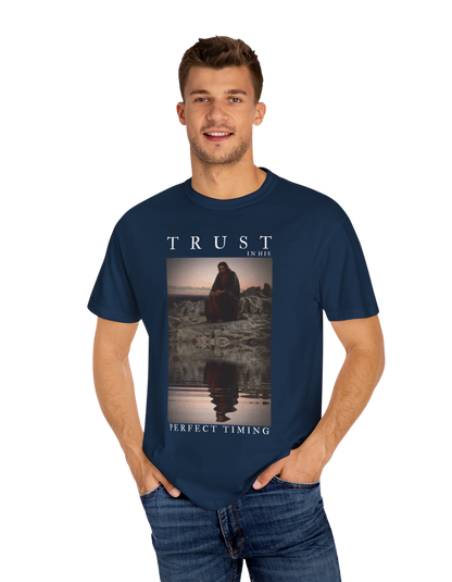 "Trust In His Perfect Timing" Unisex Heavy Tee