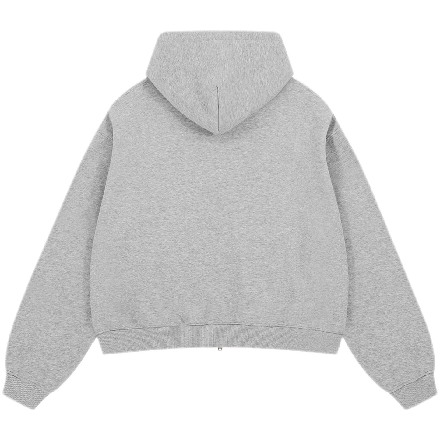 "PRAISE JESUS" Unisex Oversized Premium Boxy Cropped Fleece 380 GSM Zip-up Hoodie