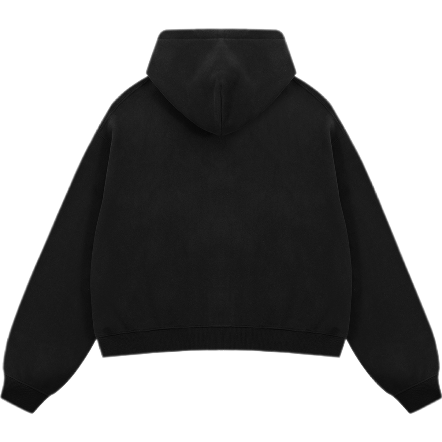 "PRAISE JESUS" Unisex Oversized Premium Boxy Cropped Fleece 380 GSM Zip-up Hoodie