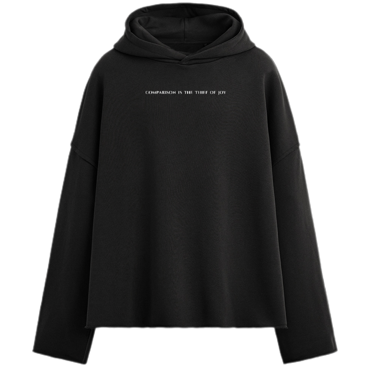 "Comparison" Unisex Oversized Cropped Boxy Premium 460 GSM Hoodie