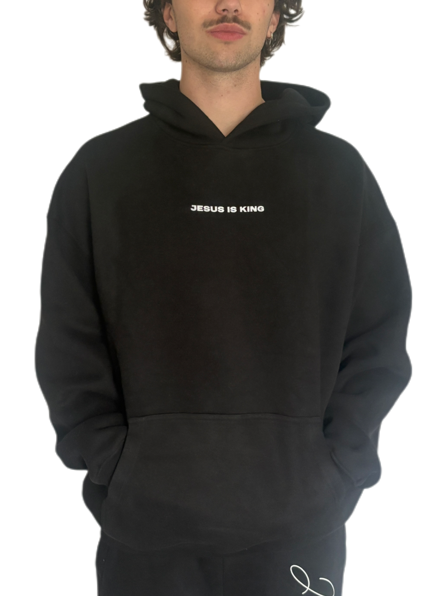 "Jesus Is King" Unisex Oversized Fleece Premium 380 GSM Hoodie