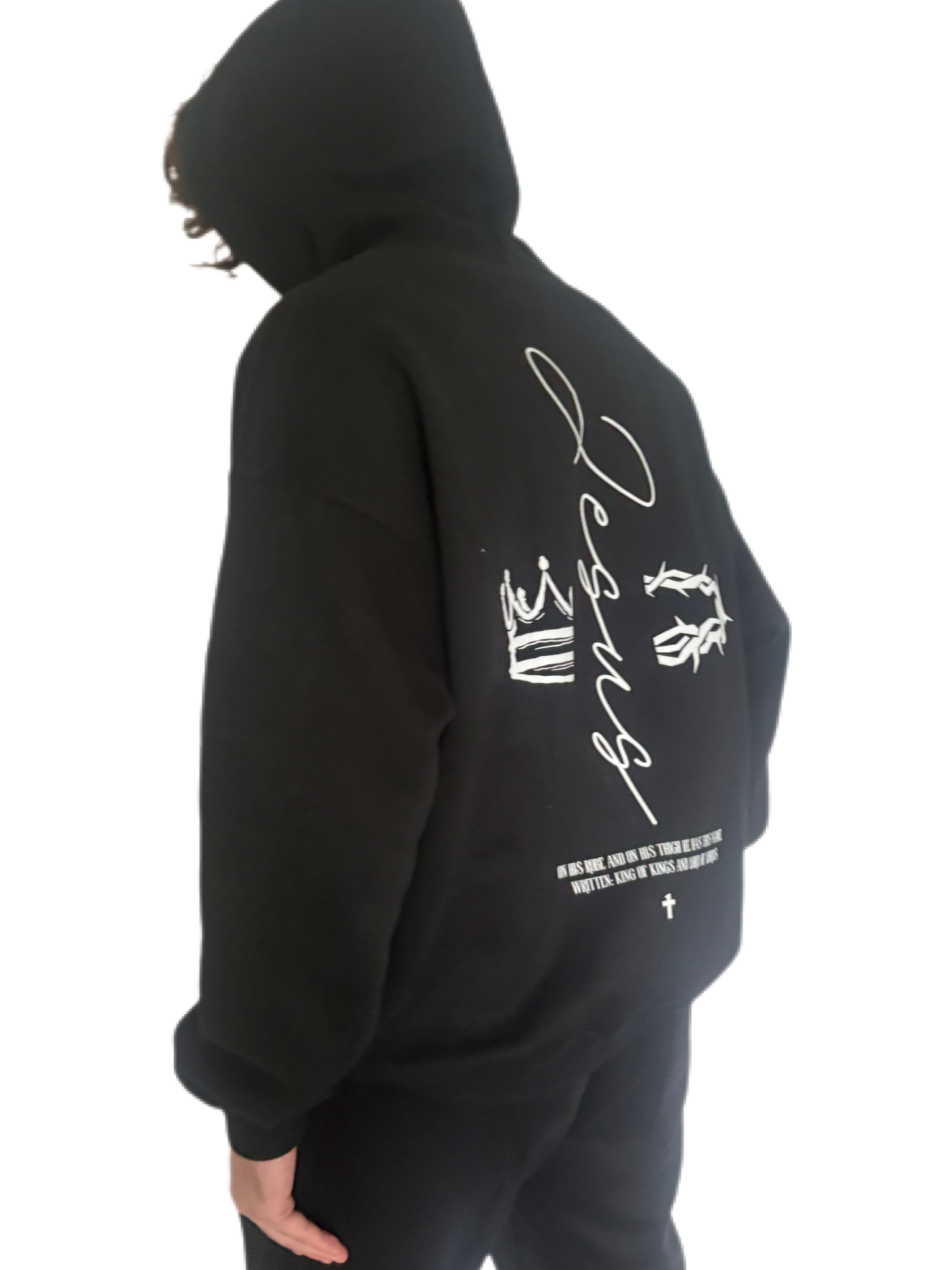 "Jesus Is King" Unisex Oversized Fleece Premium 380 GSM Hoodie