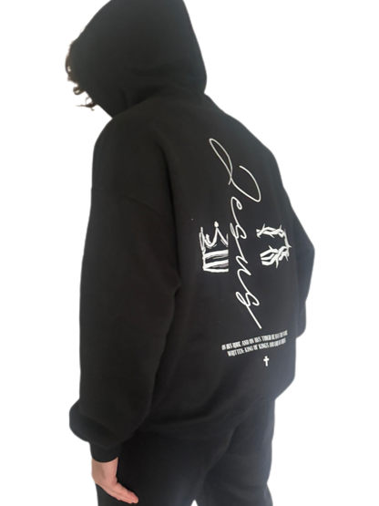 "Jesus Is King" Unisex Oversized Fleece Premium 380 GSM Hoodie