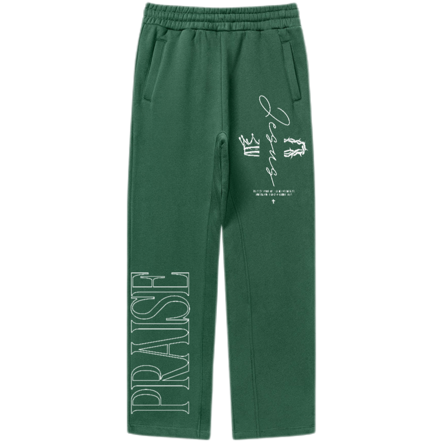 "Praise/Jesus Is King" Unisex Fleece Oversized Premium 380 GSM Sweatpants