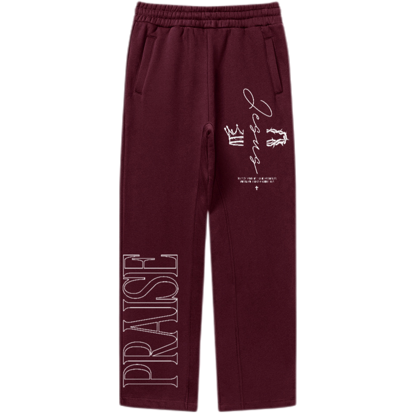 "Praise/Jesus Is King" Unisex Fleece Oversized Premium 380 GSM Sweatpants