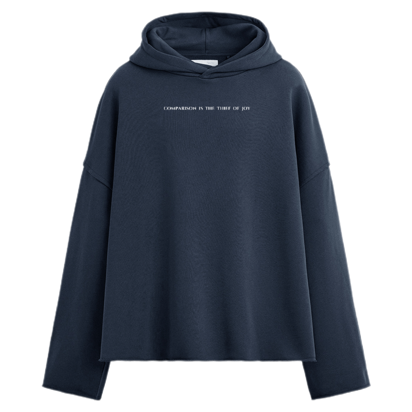 "Comparison" Unisex Oversized Cropped Boxy Premium 460 GSM Hoodie