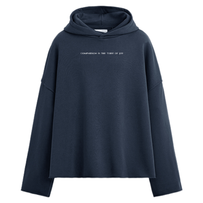 "Comparison" Unisex Oversized Cropped Boxy Premium 460 GSM Hoodie