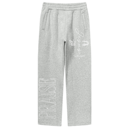 "Praise/Jesus Is King" Unisex Fleece Oversized Premium 380 GSM Sweatpants