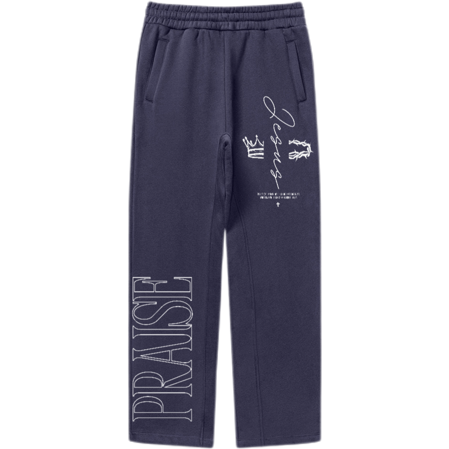 "Praise/Jesus Is King" Unisex Fleece Oversized Premium 380 GSM Sweatpants