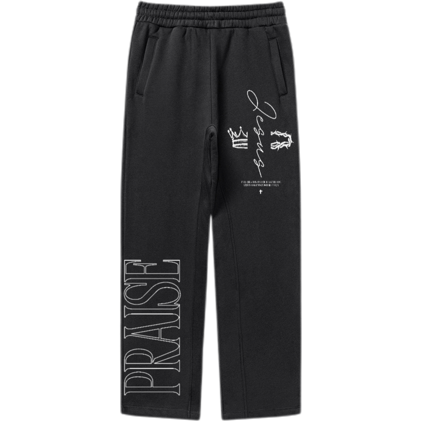 "Praise/Jesus Is King" Unisex Fleece Oversized Premium 380 GSM Sweatpants