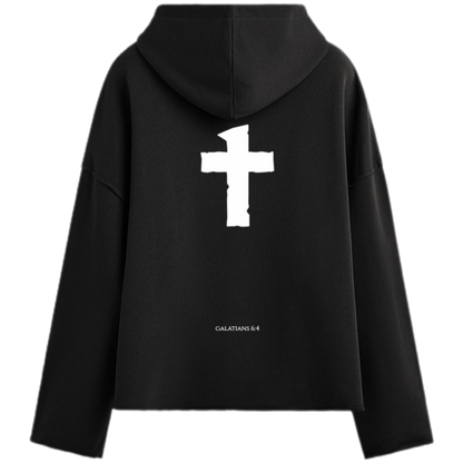 "Comparison" Unisex Oversized Cropped Boxy Premium 460 GSM Hoodie