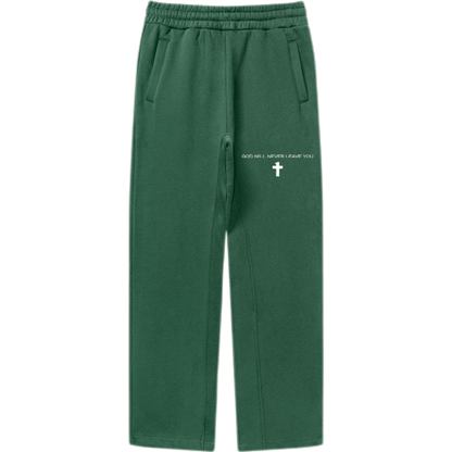 "God Will Never Leave You" Unisex Fleece Oversized Premium 380 GSM Sweatpants