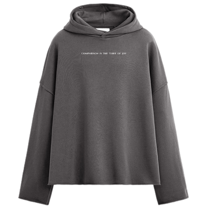 "Comparison" Unisex Oversized Cropped Boxy Premium 460 GSM Hoodie