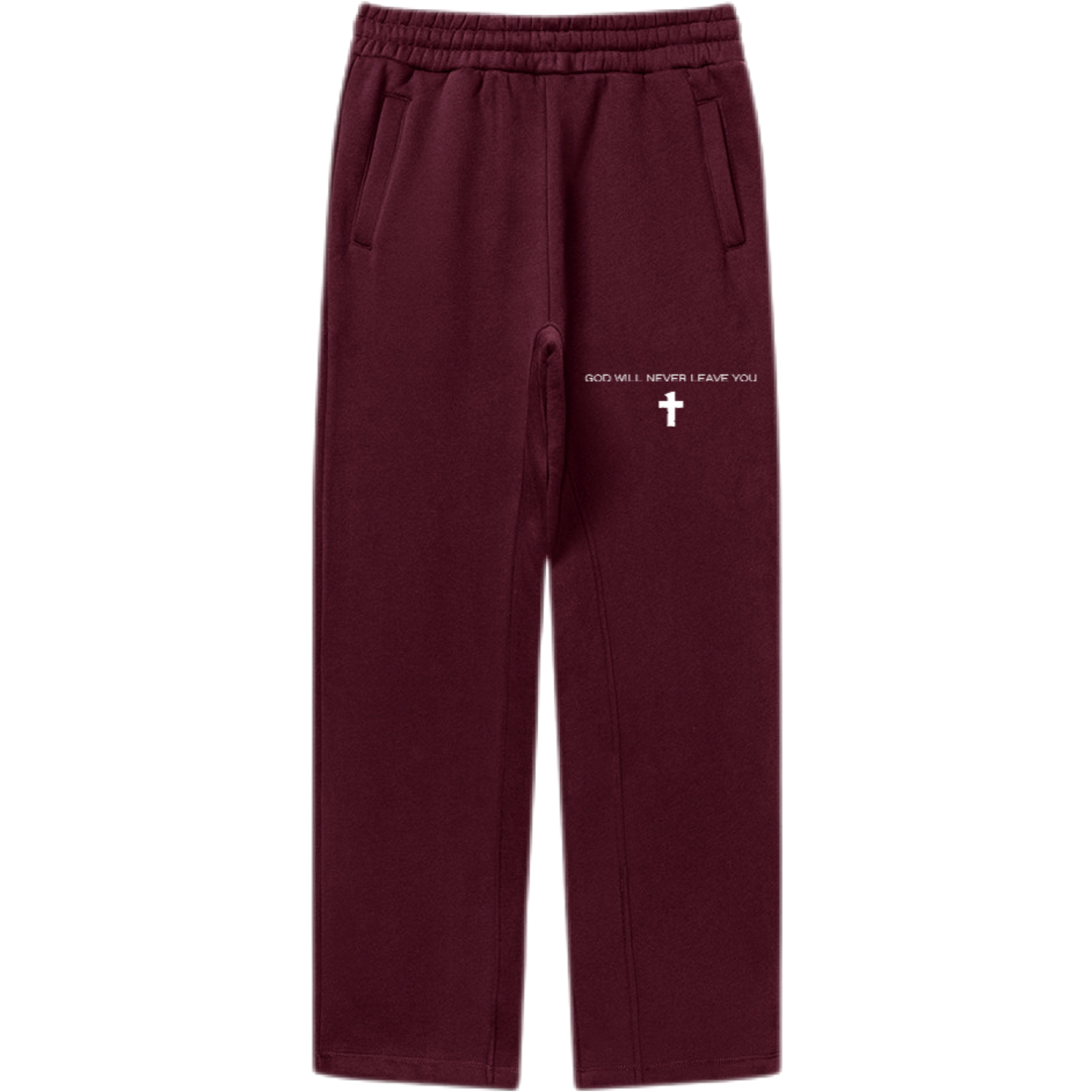 "God Will Never Leave You" Unisex Fleece Oversized Premium 380 GSM Sweatpants