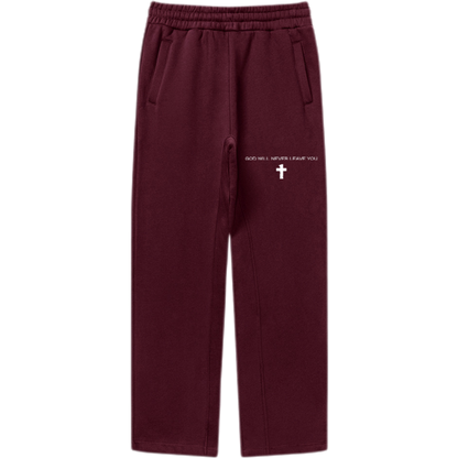 "God Will Never Leave You" Unisex Fleece Oversized Premium 380 GSM Sweatpants