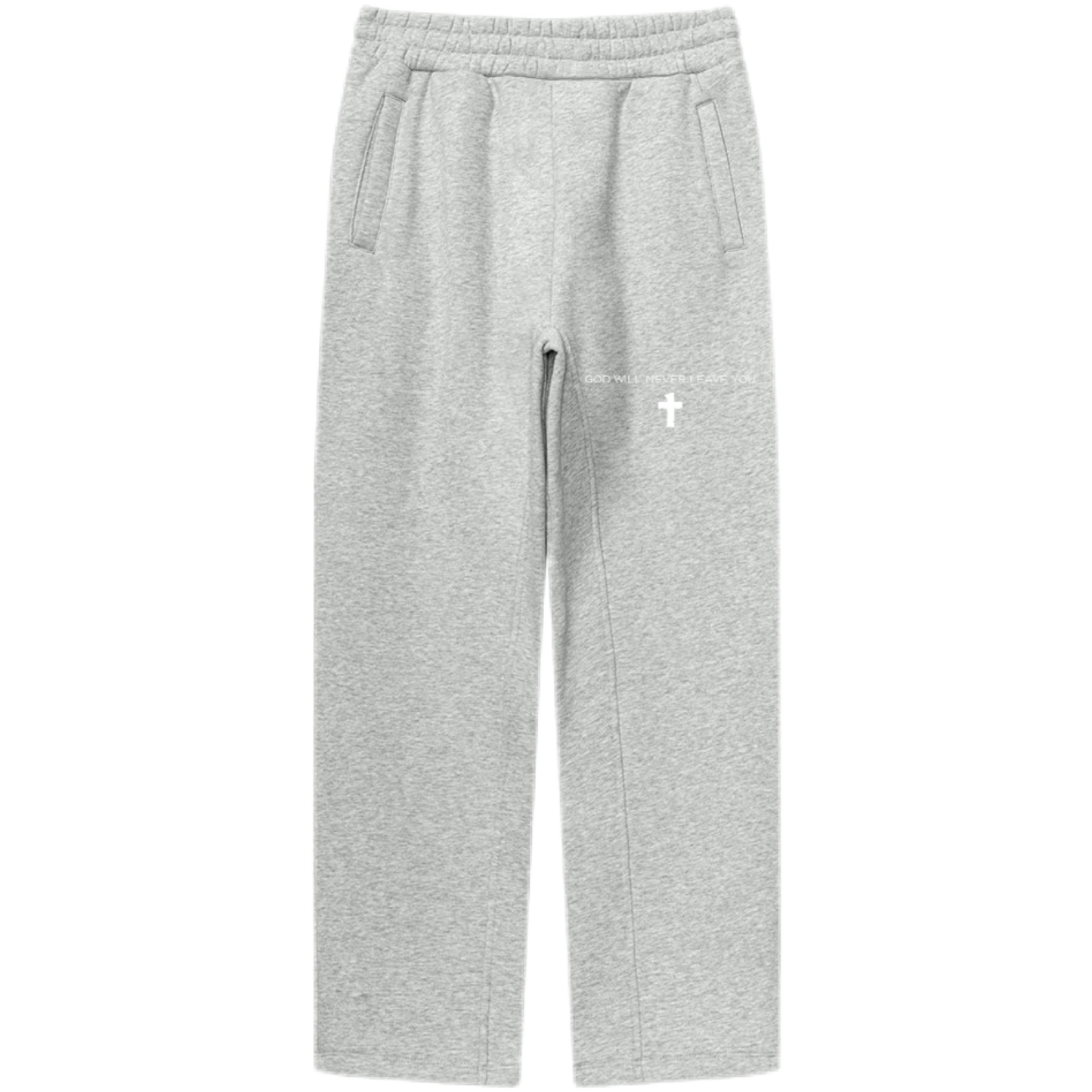 "God Will Never Leave You" Unisex Fleece Oversized Premium 380 GSM Sweatpants