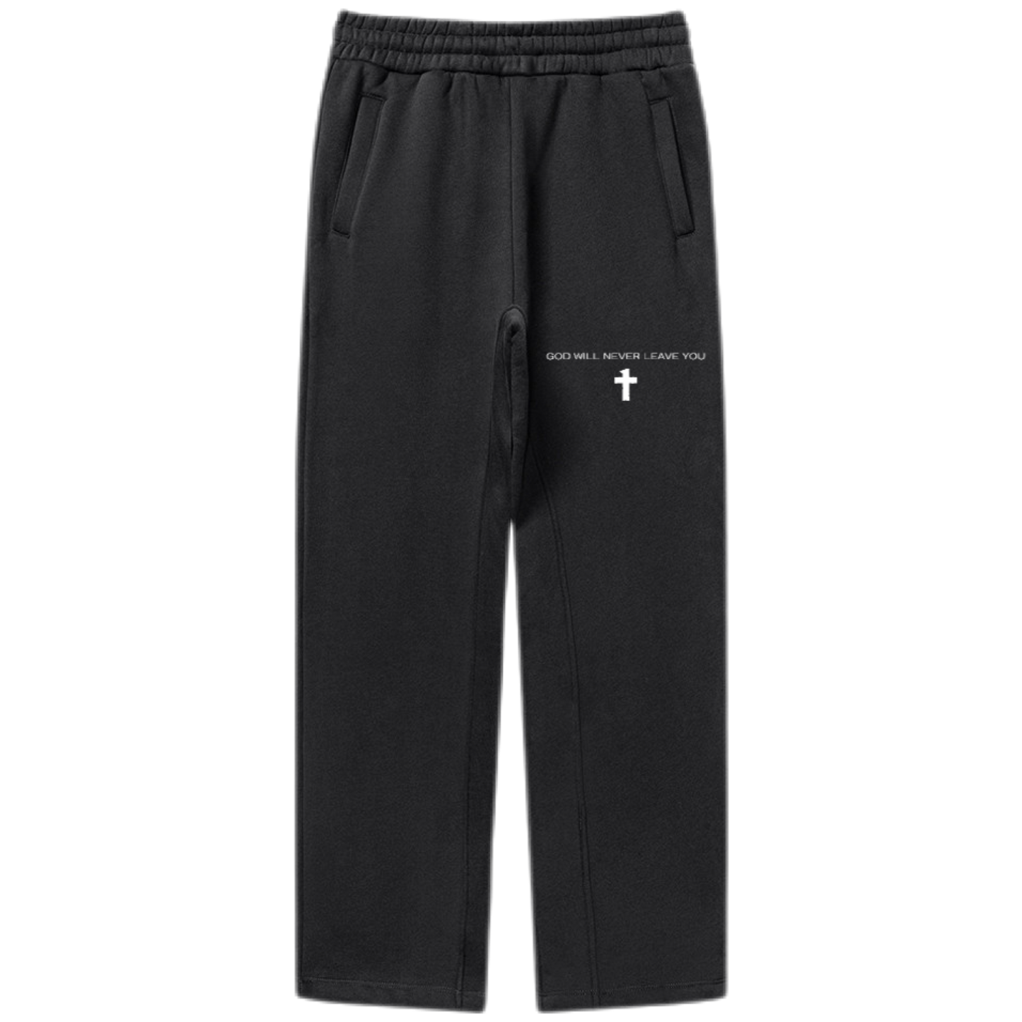 "God Will Never Leave You" Unisex Fleece Oversized Premium 380 GSM Sweatpants