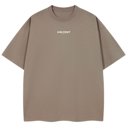 "God First" Unisex Boxy Oversized Premium 280 GSM Tee