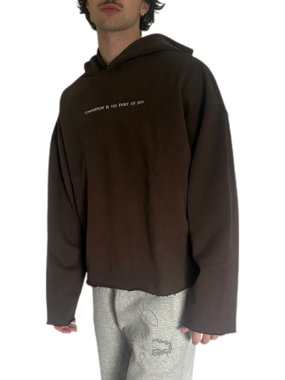 "Comparison" Unisex Oversized Cropped Boxy Premium 460 GSM Hoodie