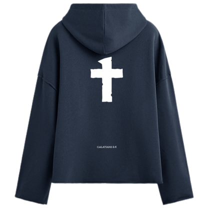 "Comparison" Unisex Oversized Cropped Boxy Premium 460 GSM Hoodie