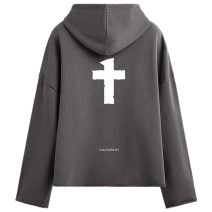 "Comparison" Unisex Oversized Cropped Boxy Premium 460 GSM Hoodie